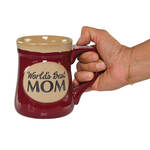 World's Best Mom Red Stoneware Mug