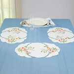 Embroidered Floral Placemats, Set of 4