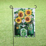 Sunflowers and Shamrocks Garden Flag