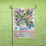 Happy Spring Wildflowers & Butterflies Garden Flag