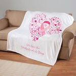 Personalized Cancer Support Fleece Throw Blanket
