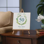 Personalized Anniversary Plaque On Easel