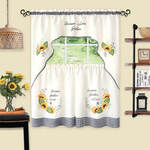 Sunflower Picnic Tier and Swag Curtain Set