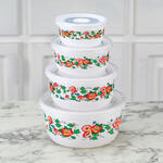 Nested Food Storage Set with Lids Set of 4  by Chef's Pride