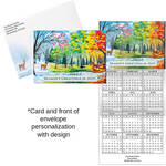 Personalized Seasonal Landscape Calendar Cards, Set of 20
