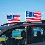 Car American Flags, Set of 2