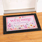 Personalized Spring Bouquet Welcome Doormat