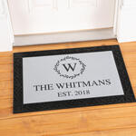 Personalized Monogram Vine Welcome Doormat