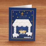Non-Personalized Satin Nativity Collage Cards, Set of 20