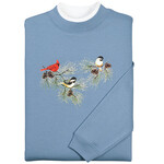 Chickadees and Cardinal Sweatshirt by Sawyer Creek