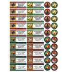 Personalized Rooster & Hens Address Labels & Envelope Seals, Set of 60