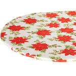 Poinsettia Elasticized Vinyl Tablecover by Chef's Pride