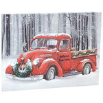 Personalized Red Truck Lighted Christmas Canvas by Holiday Peak™