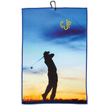Personalized Vertical Silhouette Microfiber Golf Towel