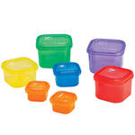 Colorful Nutritional Portion Containers, Set of 7
