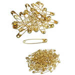 Jumbo Goldtone Safety Pins, Set of 30