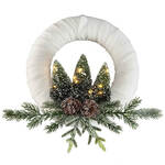 Vintage Lighted Chenille Wreath By Holiday Peak™