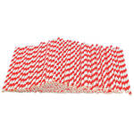 Red and White Paper Straws Set of 150
