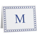 Personalized Single Initial Notecards with Border, Set of 20