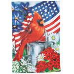 Patriotic Cardinal Garden Flag by Fox River™ Creations