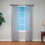 Solid Sheer Grommet Curtain Panels by OakRidge™, 1 Pair