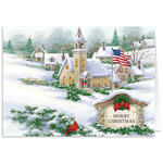 Personalized God Bless America Christmas Card Set of 20