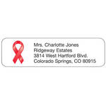 Red Ribbon Personalized Address Labels