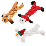 Stuffing Free Christmas Dog Toys, Set of 3