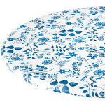 Flowing Flowers Vinyl Elasticized Tablecover By Home-Style Kitchen™