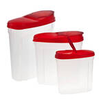 Pour and Store Plastic Dispensers Set of 3