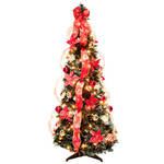 4' Red Poinsettia Pull-Up Tree by Holiday Peak™