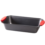 Loaf Pan with Red Silicone Handles by Home-Style Kitchen