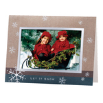 Let It Snow Photo Personalized Card Set of 18