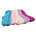 Assorted Plush Socks with Grippers, 5 Pair