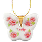 Personalized Porcelain Butterfly Pendant
