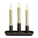 Battery-Operated LED Triple Window Candle