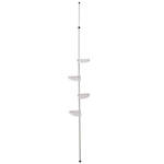 4-Tier Plastic Tension Pole Shelf by LivingSURE™