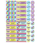 Personalized Colorful Celebrations Labels and Envelope Seals, Set of 60