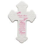 Personalized Bless This Child Ceramic Cross