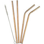 5-Pc. Copper Color Reusable Straw Set