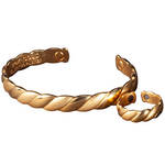 Magnetic Goldtone Swirl Bracelet and Ring Set