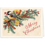 Chickadee Potpourri Christmas Card Set of 20