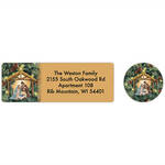 Personalized Nativity Wreath Labels & Envelope Seals 20
