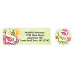 Personalized Floral Initial Address Labels & Seals Set of 60