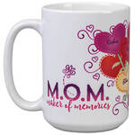 Personalized M.O.M. Heart Bouquet Mug