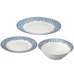 Blue Chantilly Porcelain Dinnerware by William Roberts 12-Pc. set
