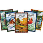 Country-Style Coloring Books, Set of 5