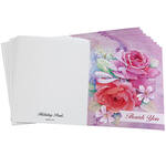 Pink Floral Thank You Cards Set of 20