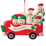Personalized Red Truck Family Ornament