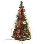 3' Burgundy & Gold  Victorian Pull-Up Tree by Holiday Peak™